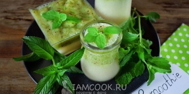 смузи с консервированным ананасом и киви