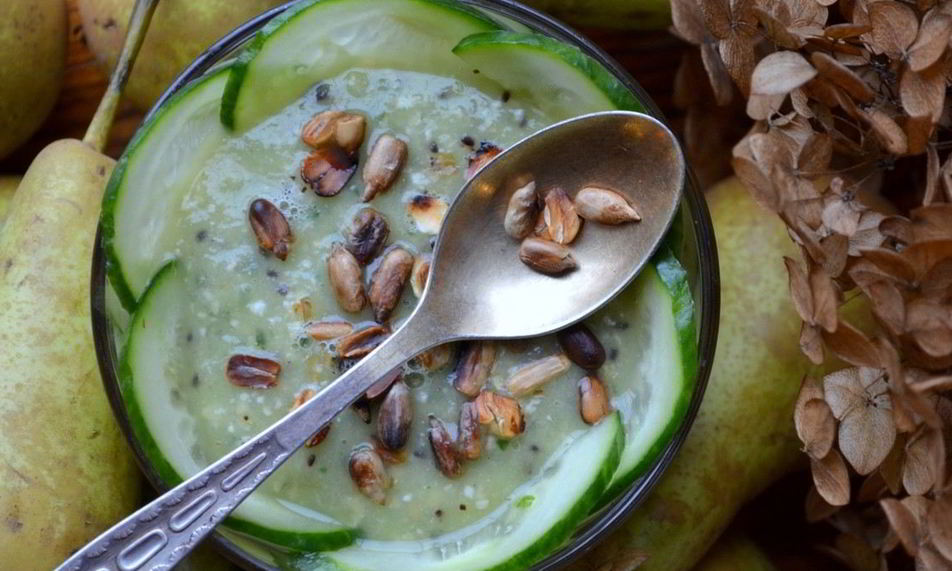 Рецепт зеленого смузи с киви и огурцом