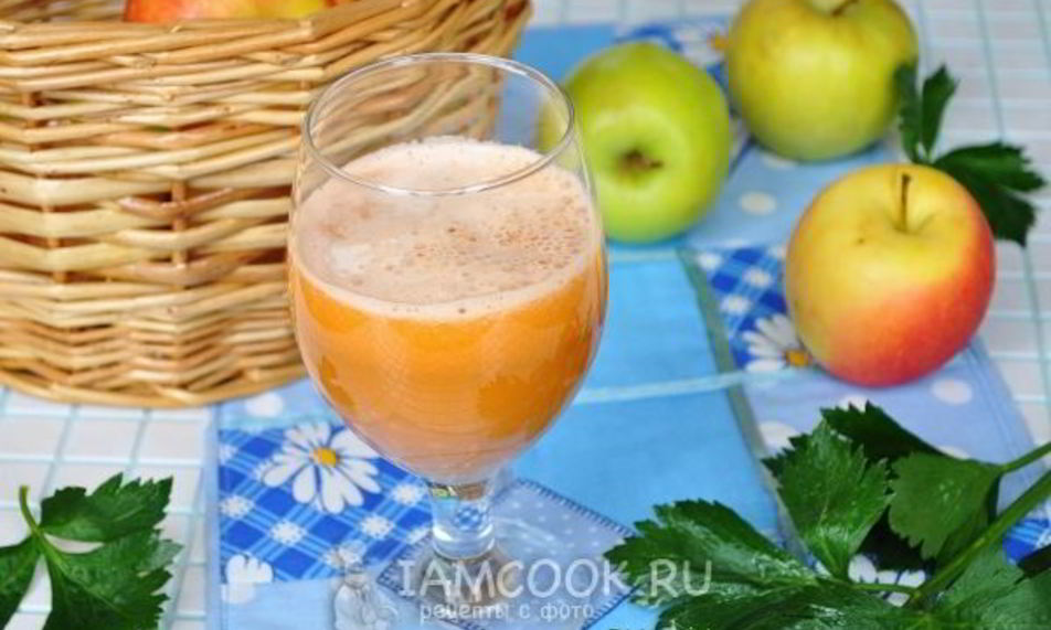 Рецепт сока из свежих овощей с яблоком