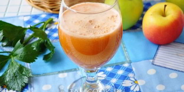 сок из свежих овощей с яблоком