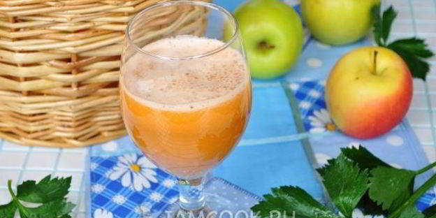 сок из свежих овощей с яблоком