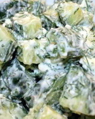 Греческий салат из огурцов