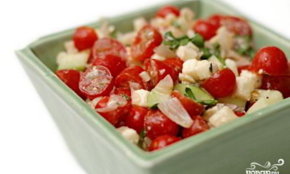 Рецепт греческого салата из помидоров черри