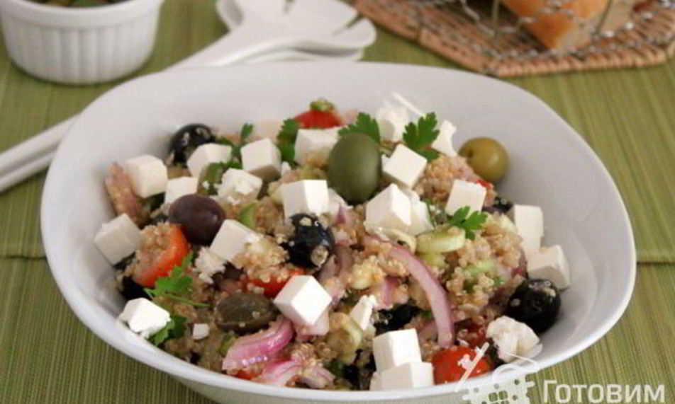Рецепт греческого салата хориатики с киноа