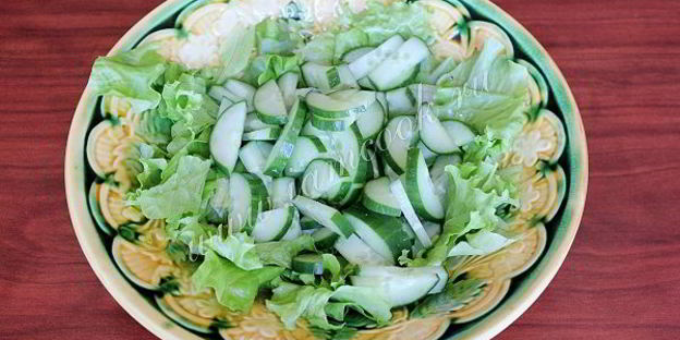 греческий салат с фасолью