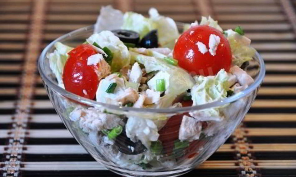 Рецепт классического греческого салата с курицей