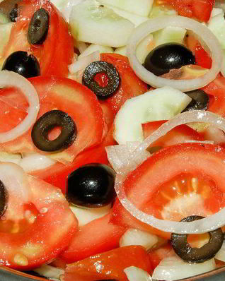 Постный греческий салат