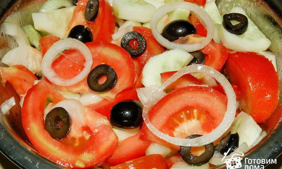 Рецепт постного греческого салата