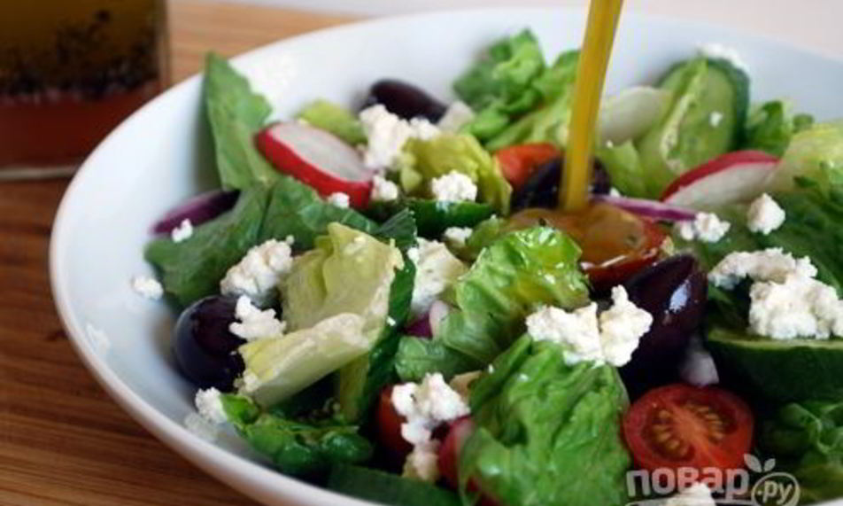 Рецепт салата греческого с редиской