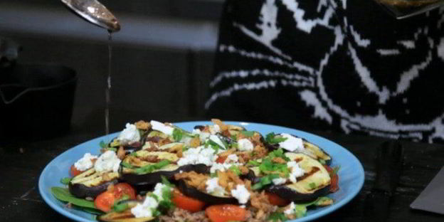 салат из гречки с баклажаном