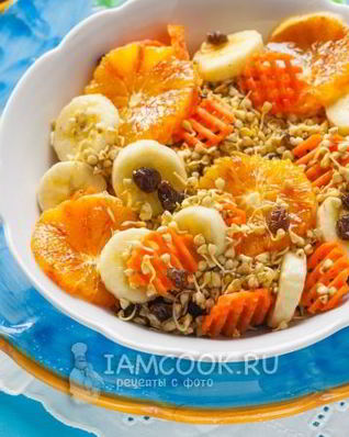 Салат с проростками гречки