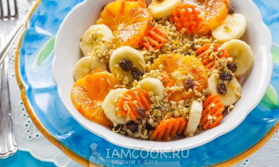 Рецепт салата с проростками гречки