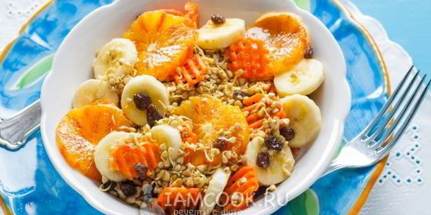 салат с проростками гречки