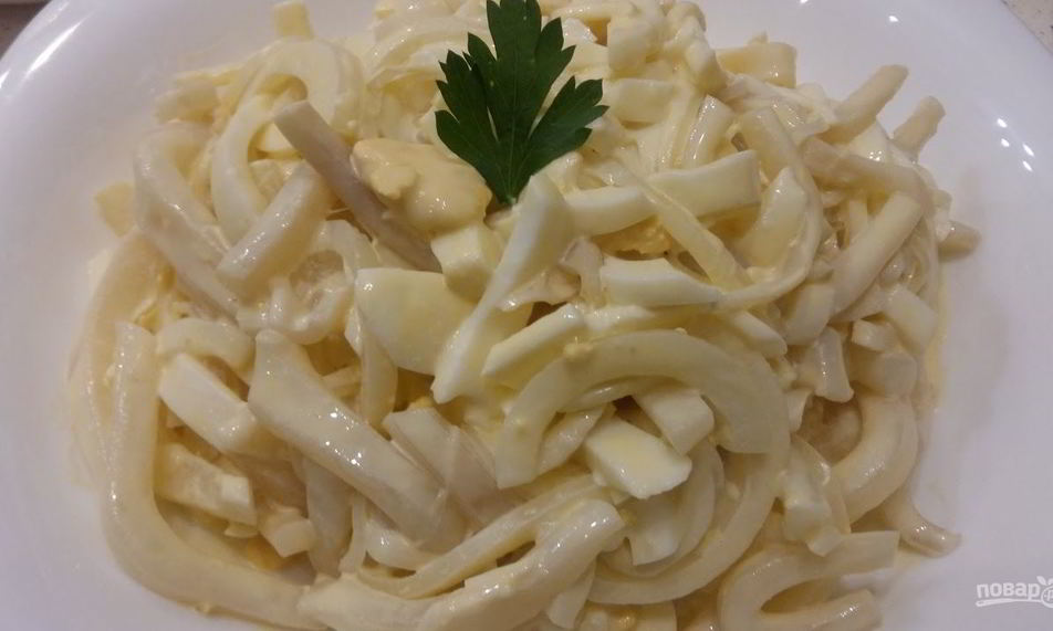 Рецепт кальмарового салата