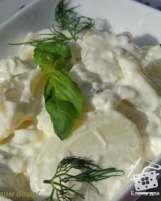 Баварский картофелъный салат с огурцом