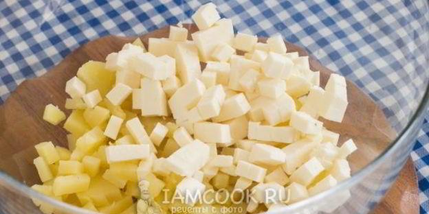 картофельный салат с адыгейским сыром