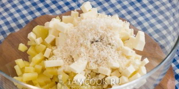 картофельный салат с адыгейским сыром