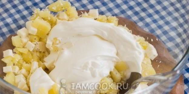 картофельный салат с адыгейским сыром
