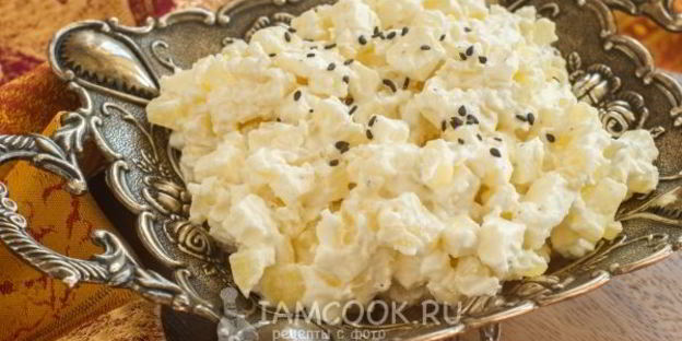 картофельный салат с адыгейским сыром