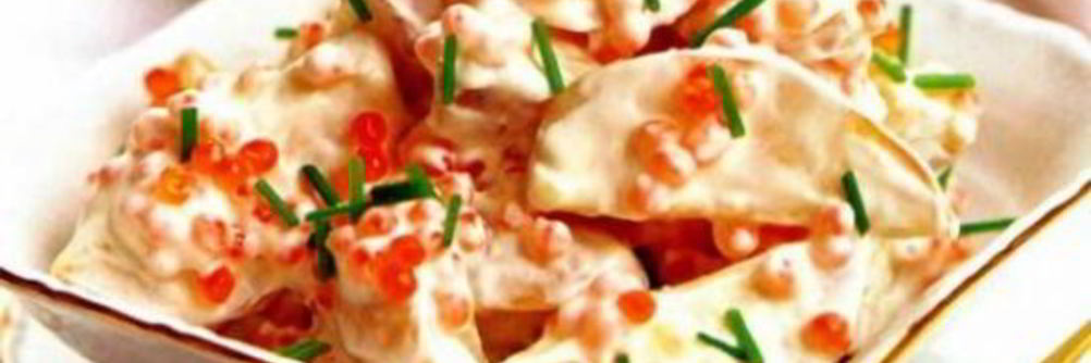 Картофельный салат с икрой