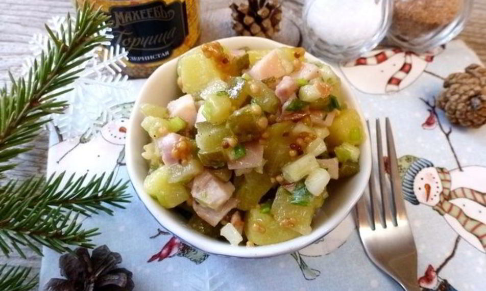 Рецепт картофельного салата с копченой курицей