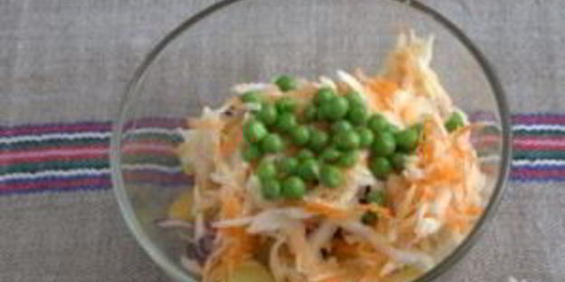 картофельный салат с квашеной капустой
