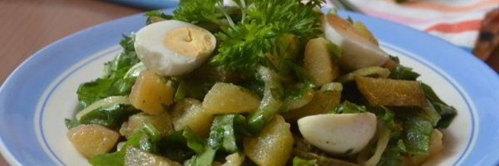 Картофельный салат с щавелем