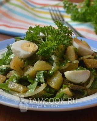 Картофельный салат с щавелем