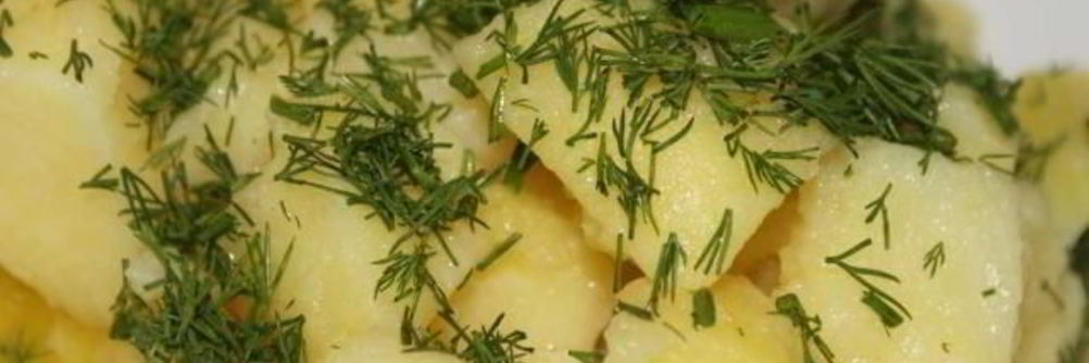 Картофельный салат с укропом