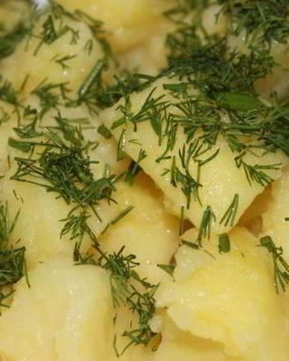 Картофельный салат с укропом
