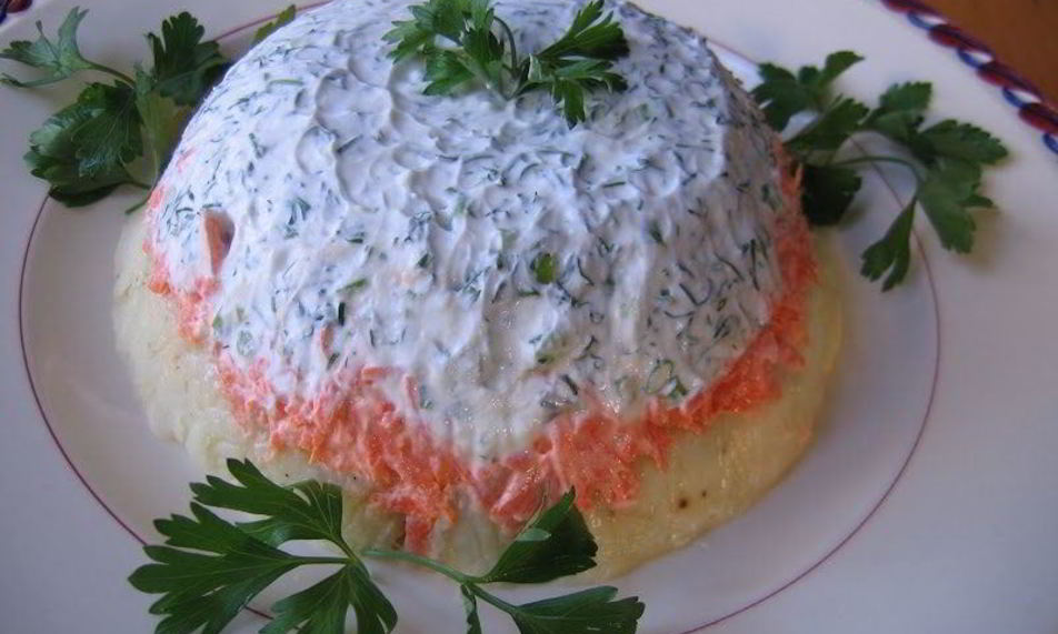 Рецепт слоеного картофельного салата