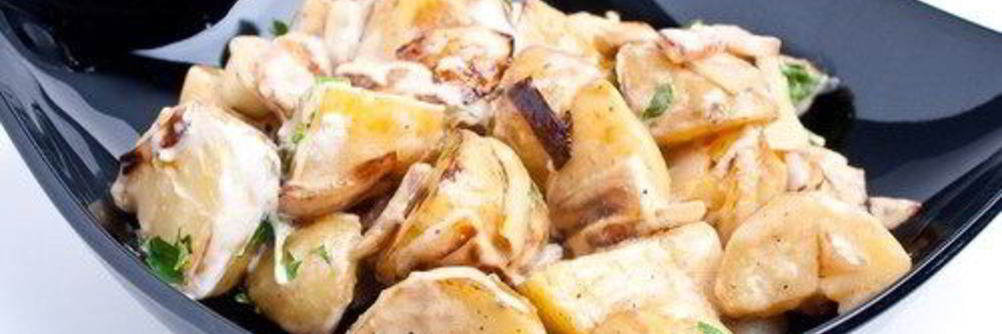 Теплый картофельный салат на гриле