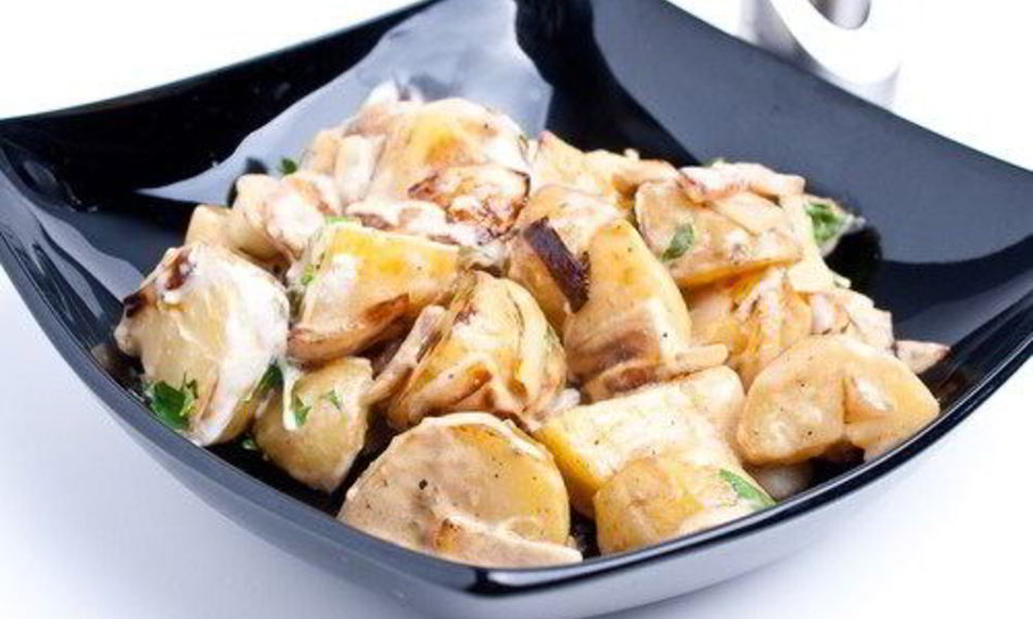 Рецепт теплого картофельного салата ны гриле