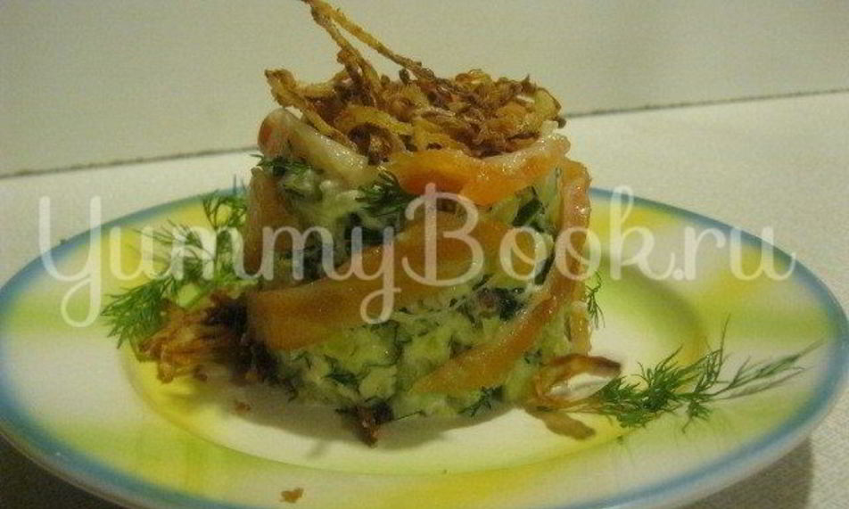 Рецепт теплого салата с картофелем и лососем