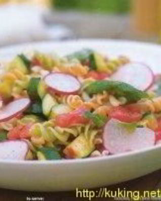 Летний салат с макаронами