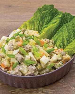 Новогодний советский Оливье с говядиной