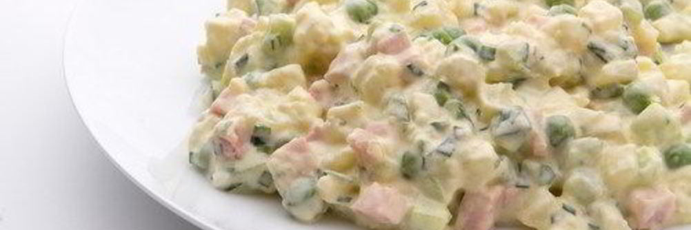 Оливье с беконом