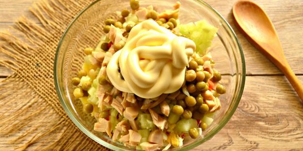 оливье с кальмарами