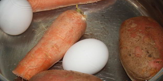 оливье с куриной грудкой