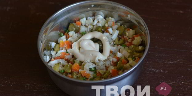 оливье с курицей