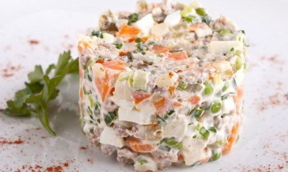 Рецепт оливье с шампиньонами