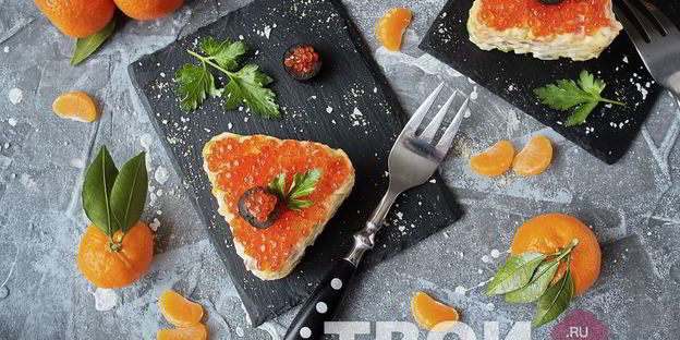 оливье с языком