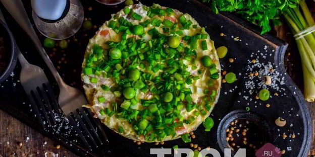 оливье со скумбрией