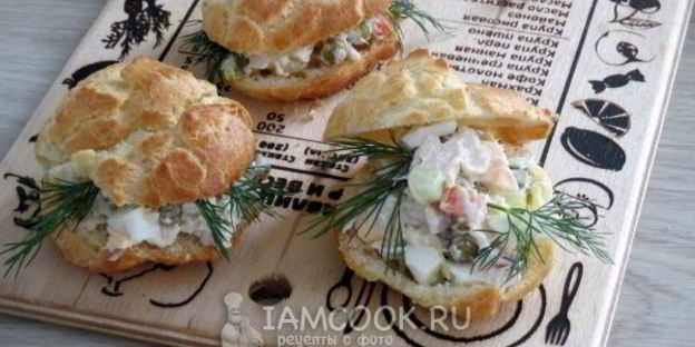 профитроли с оливье