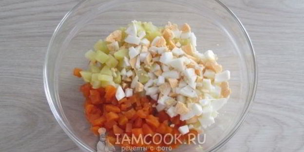 профитроли с оливье