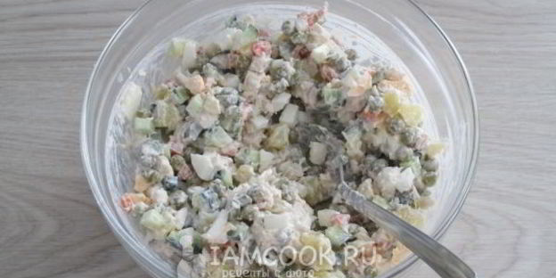 профитроли с оливье