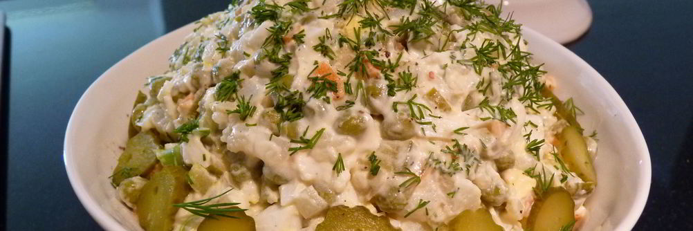 Салат Оливье без мяса