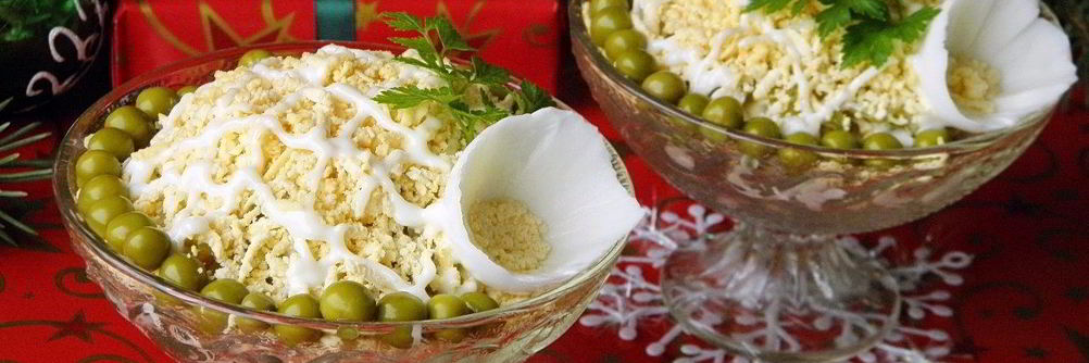 Салат Оливье под шубой