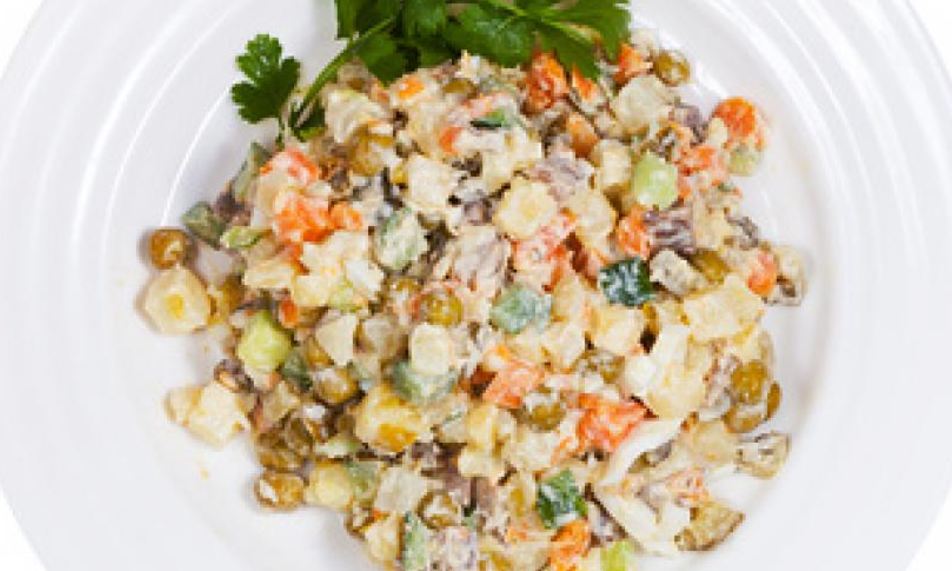 Рецепт салата оливье с бужениной