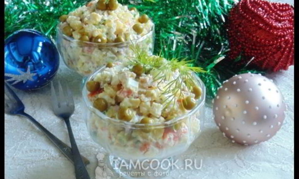 Рецепт салата оливье с индейкой